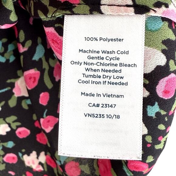 Talbots RSVP Smocked blouse rose garden size large - Picture 6 of 8